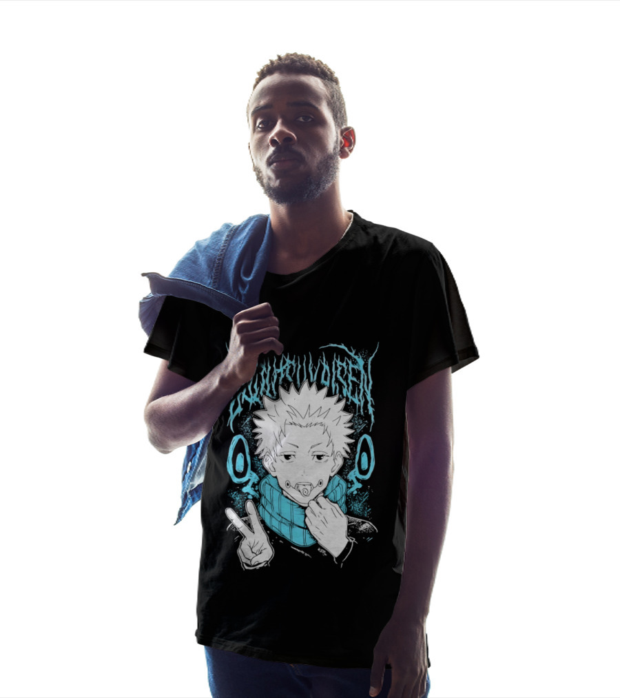 Jujutsu Kaisen Yuji Itadori Anime Manga Peace Sign T-Shirt