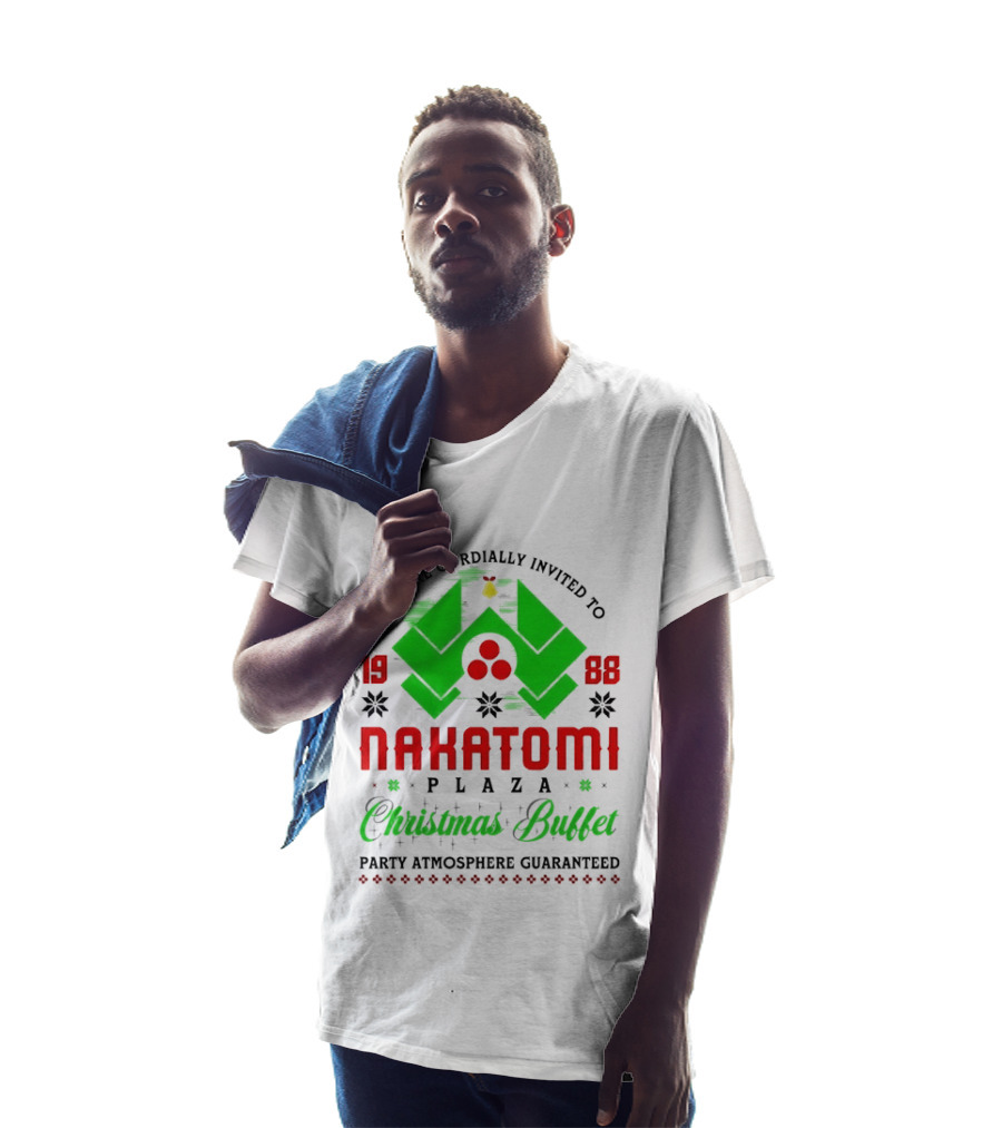 1988 Nakatomi Plaza Christmas Buffet Party Atmosphere Guaranteed Invitation T-Shirt