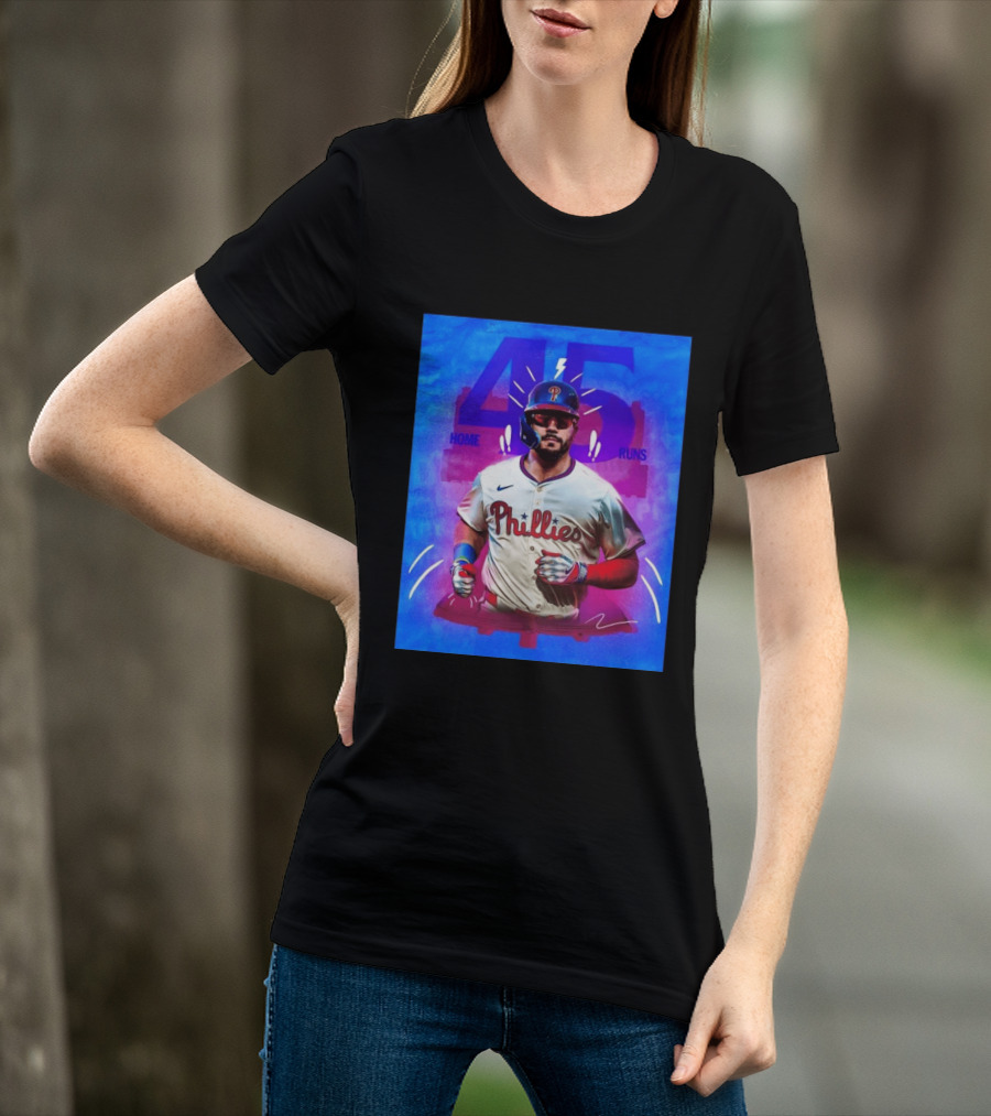 Kyle Schwarber 45 Home Runs Phillies MLB Leaderboard Season T-Shirt