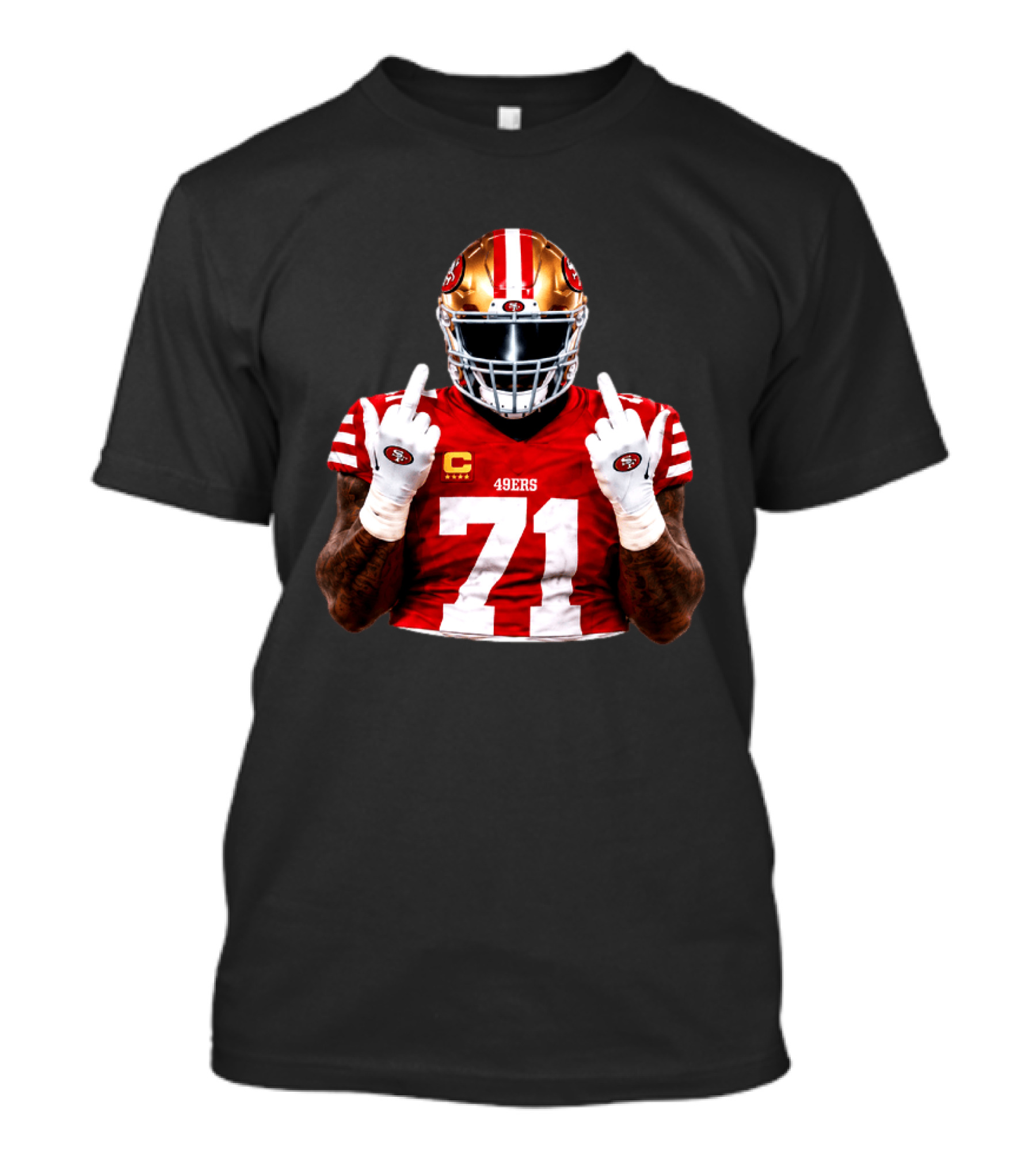 Trent Williams San Francisco 49ers 71 Middle Finger Gesture NFL T-Shirt