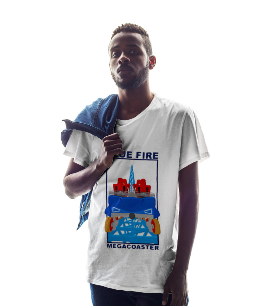 Blue Fire Megacoaster Roller Car T-Shirt