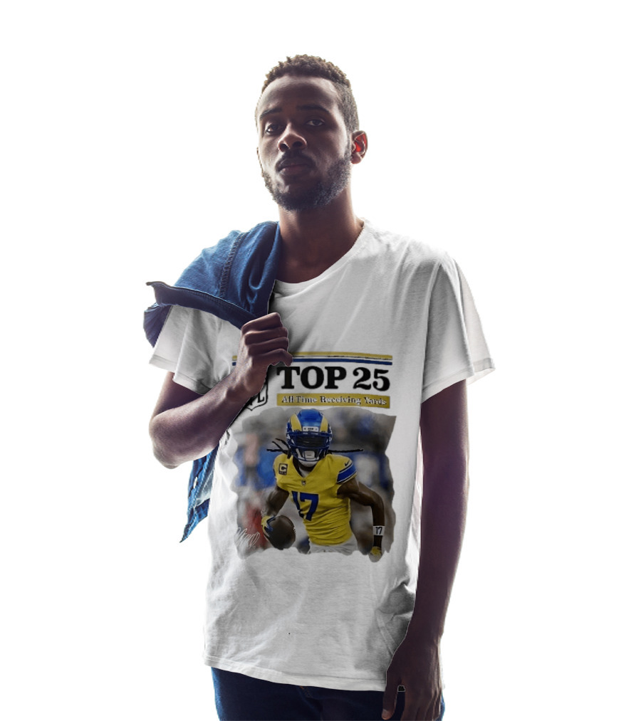NFL Top 25 All Time Receiving Yards 17 T-Shirt