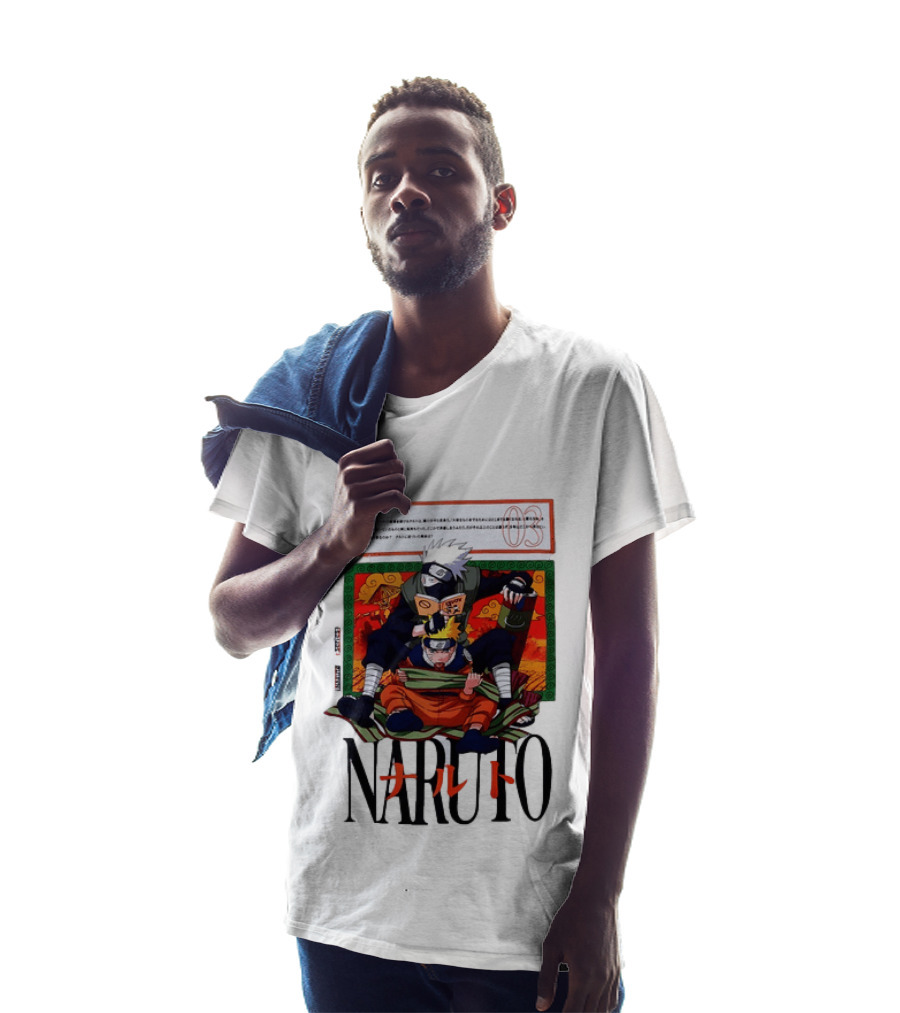 Naruto Kakashi 72 Series Manga Cover Style Anime T-Shirt