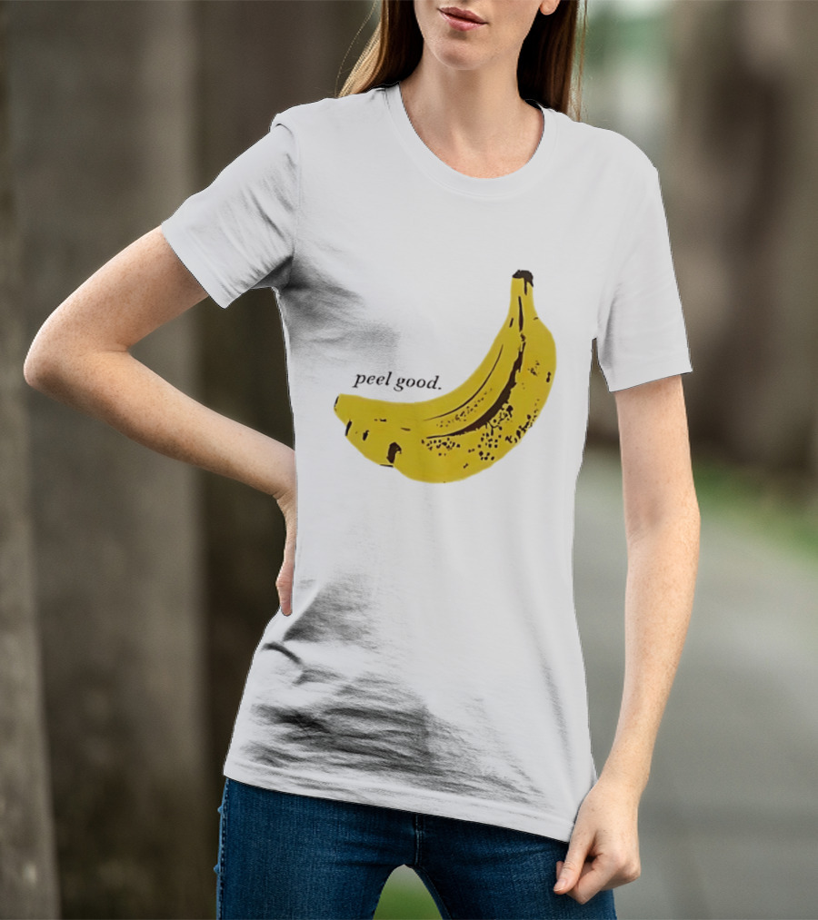 Peel Good Banana Fruit Minimalist Yellow T-Shirt