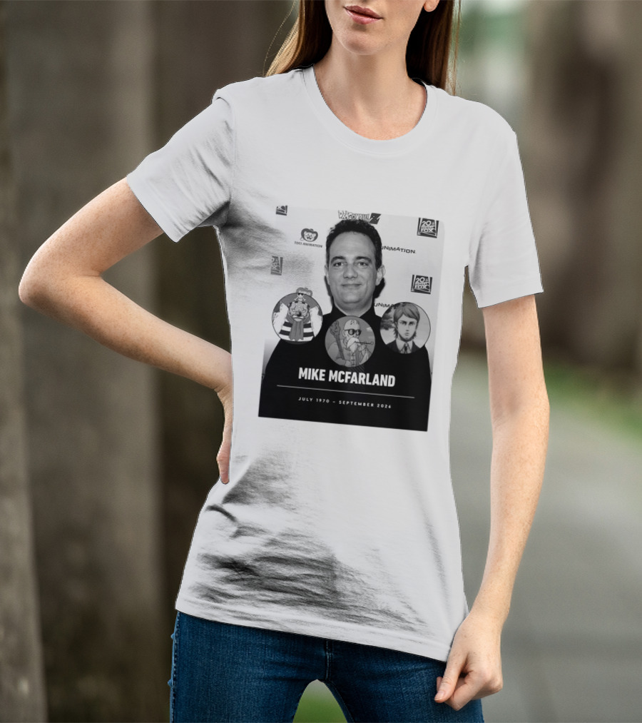 Mike McFarland July 1970 September 2026 Dragon Ball One Piece Attack On Titan Funimation Toei Animation Memorial T-Shirt