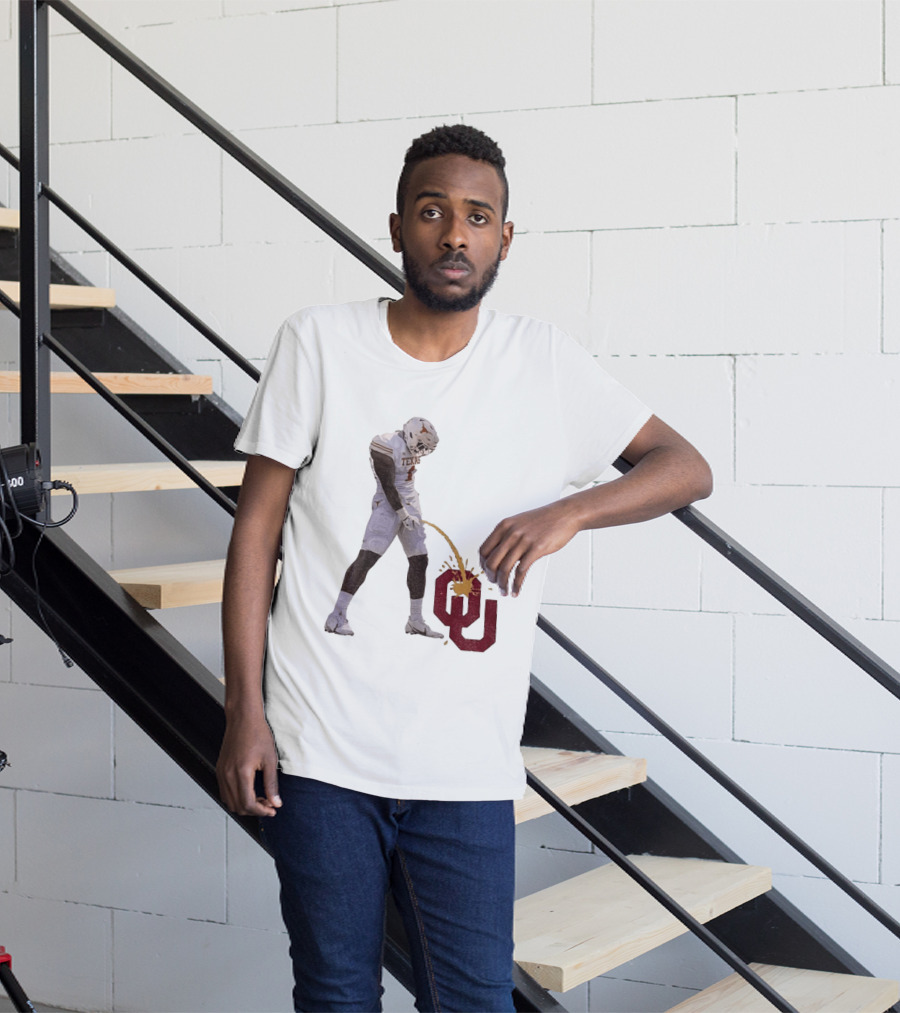 Texas Longhorns Xavier Worthy #1 Pee On Oklahoma Sooners OU Football Rivalry T-Shirt