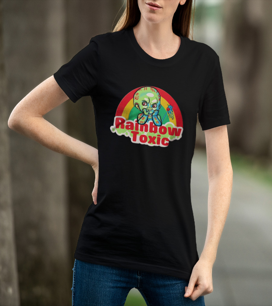 Rainbow Toxic Chucky Green Baby Doll T-Shirt