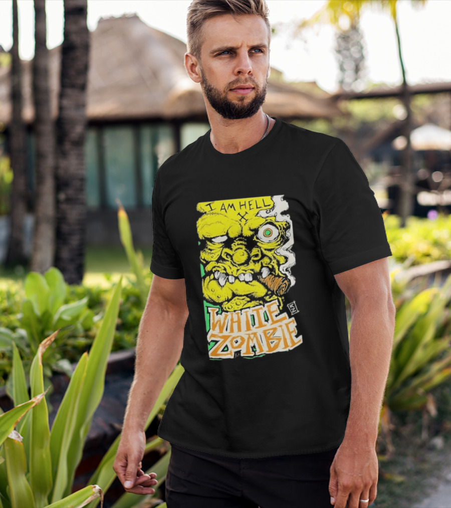 White Zombie I Am Hell Heavy Metal Band Artwork Monster Face T-Shirt