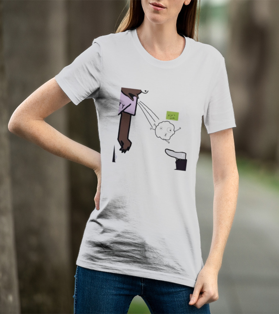 A'ja Wilson Pregame Gum Out Of Her Mouth Cartoon Style Humor T-Shirt