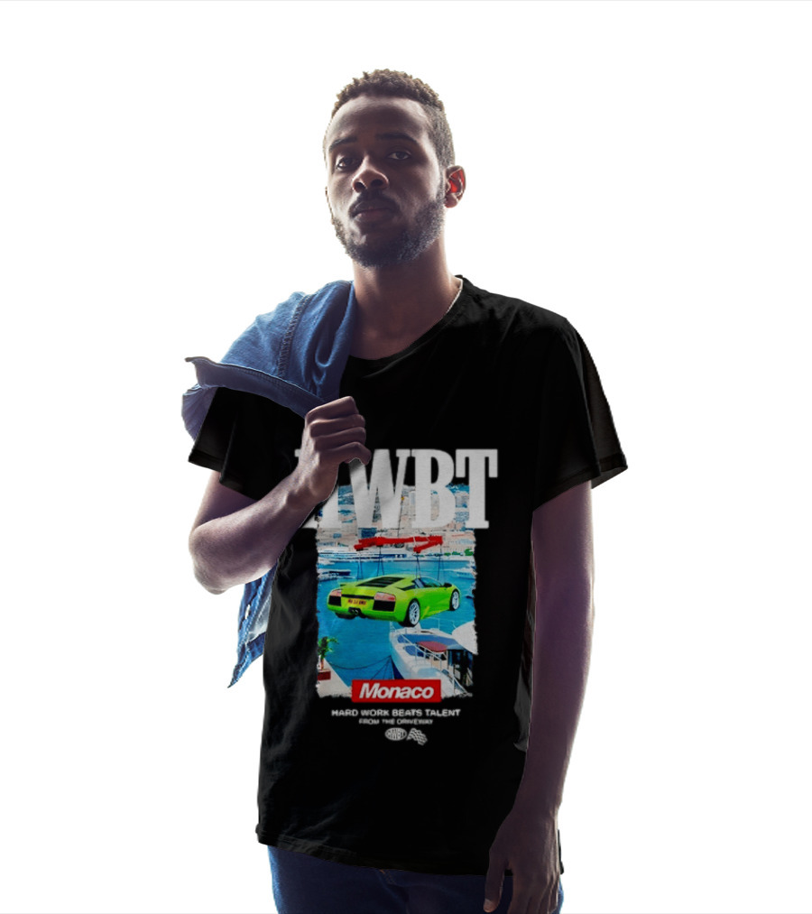 HWBT Hard Work Beats Talent Monaco Supercar Yacht Luxury Scene T-Shirt