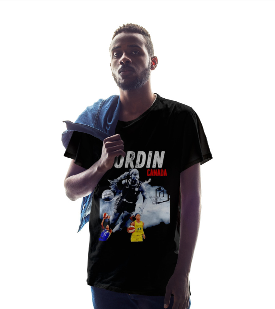 Jordin Canada Los Angeles Basketball Star Wilson Ball Slam Dunk T-Shirt