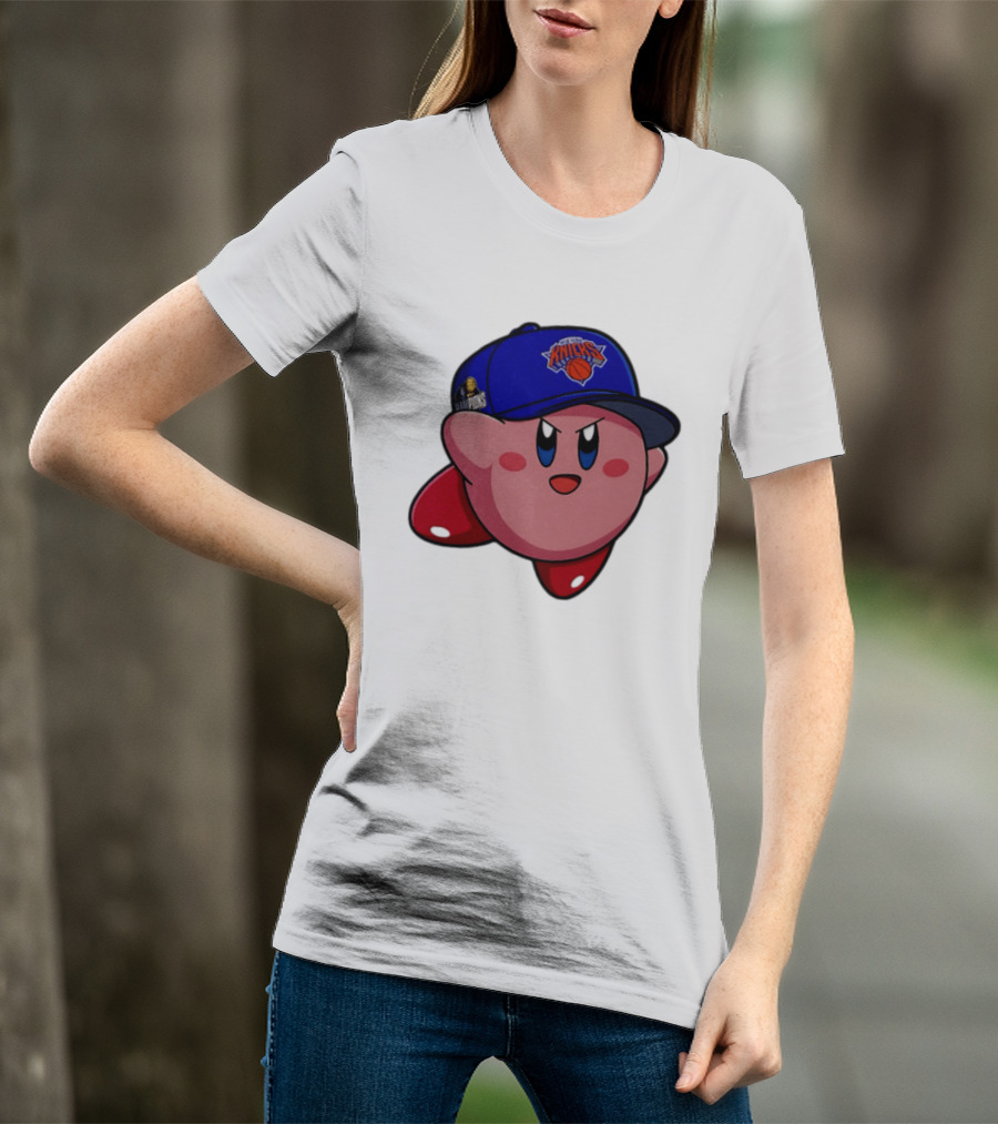Kirby New York Knicks NBA Hat Featuring Team Colors And Finals Patch T-Shirt