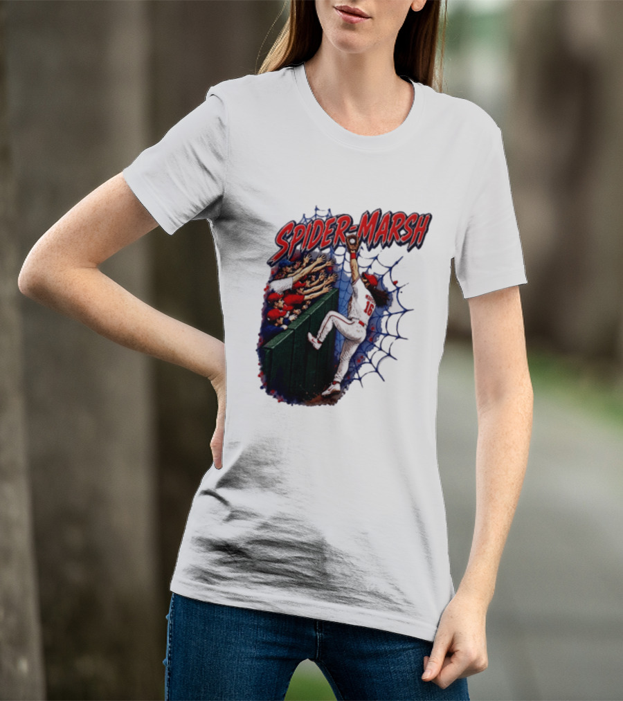Spider Marsh Brandon Marsh Philadelphia Phillies Baseball Catch Action T-Shirt