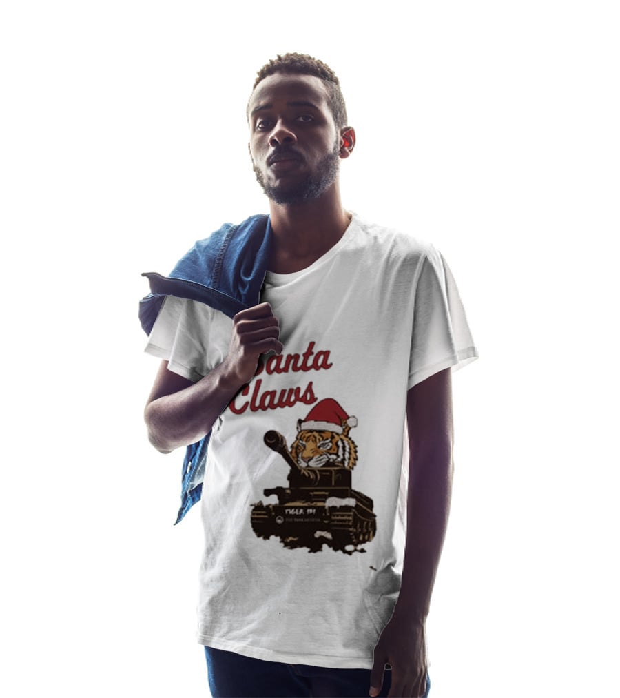 Santa Claws Tiger 131 Tank Museum Christmas T-Shirt
