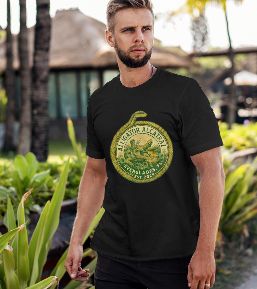 Alligator Alcatraz Everglades Florida Est. 2025 Snake And Reptile T-Shirt