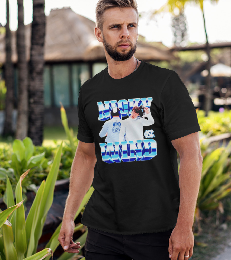 Nicky Wind North Carolina Fencing UNC Tar Heels T-Shirt