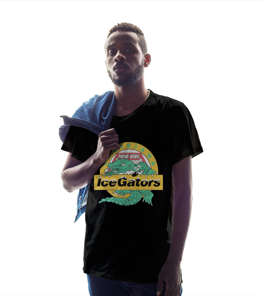 Louisiana IceGators Hockey Team Alligator And Net T-Shirt