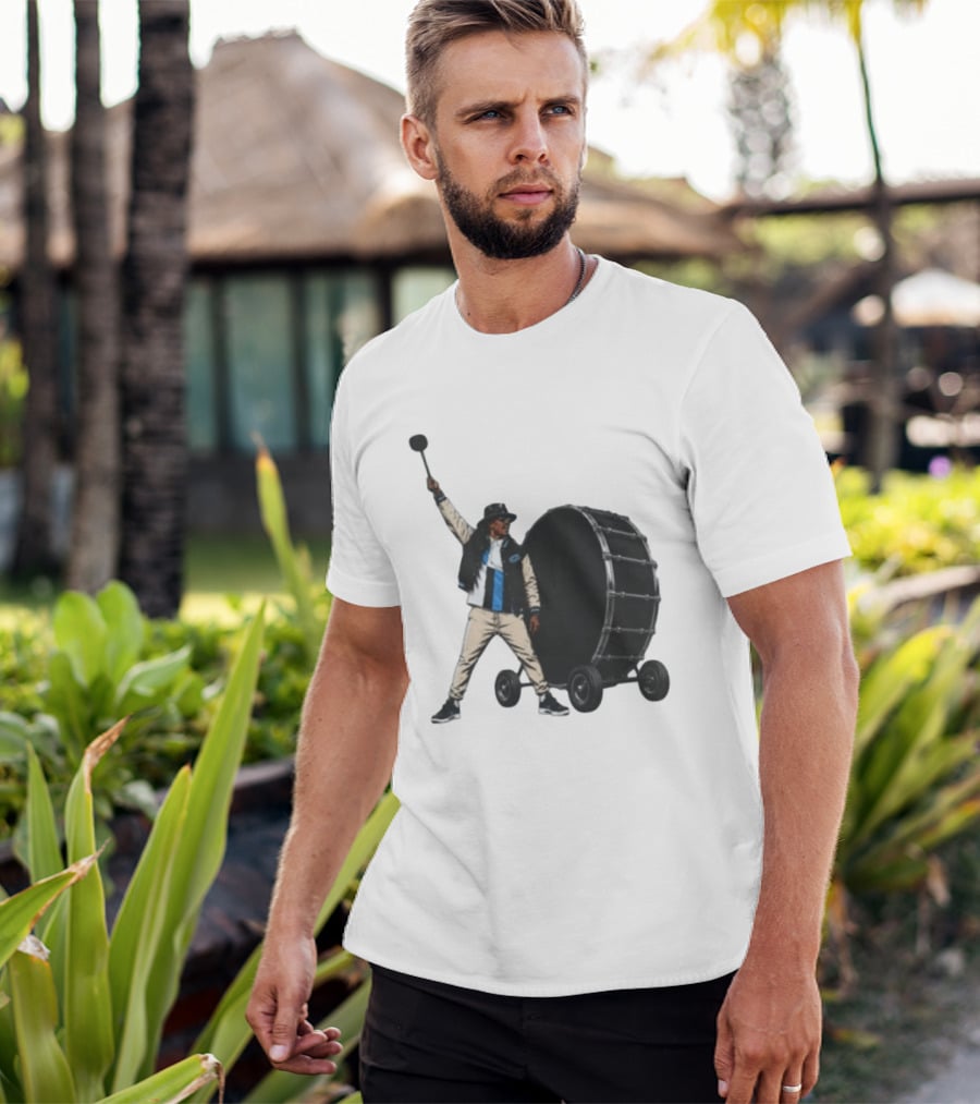 Carolina Panthers Football Culture Supporter With Drum T-Shirt