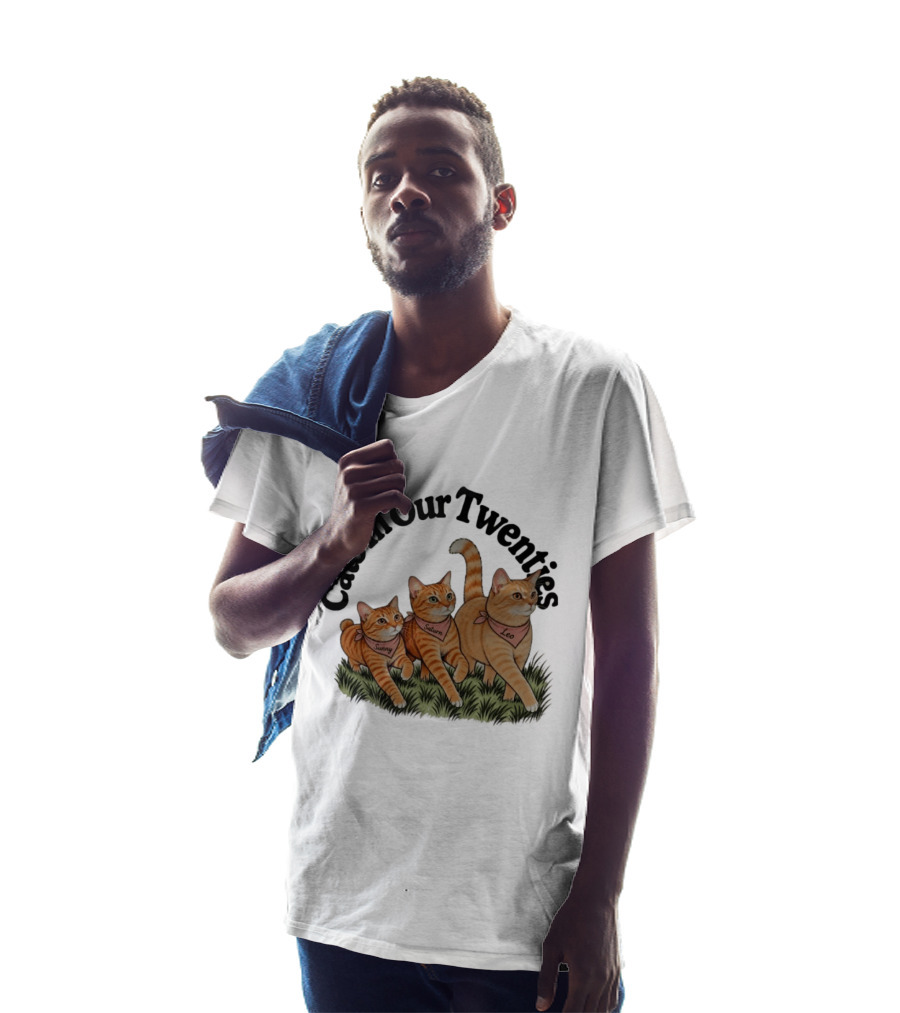 Cats In Our Twenties Sunny Saturn Leo Trio T-Shirt