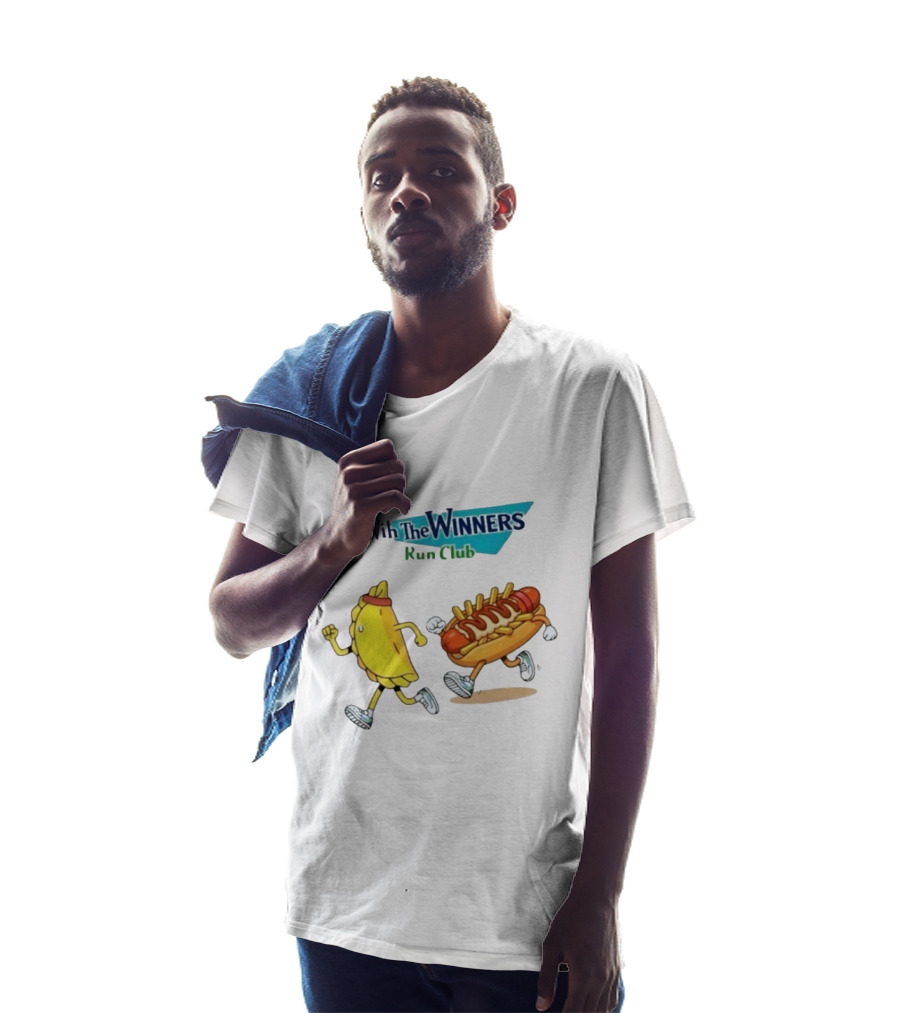Run With The Winners Run Club Empanada And Hot Dog Race T-Shirt