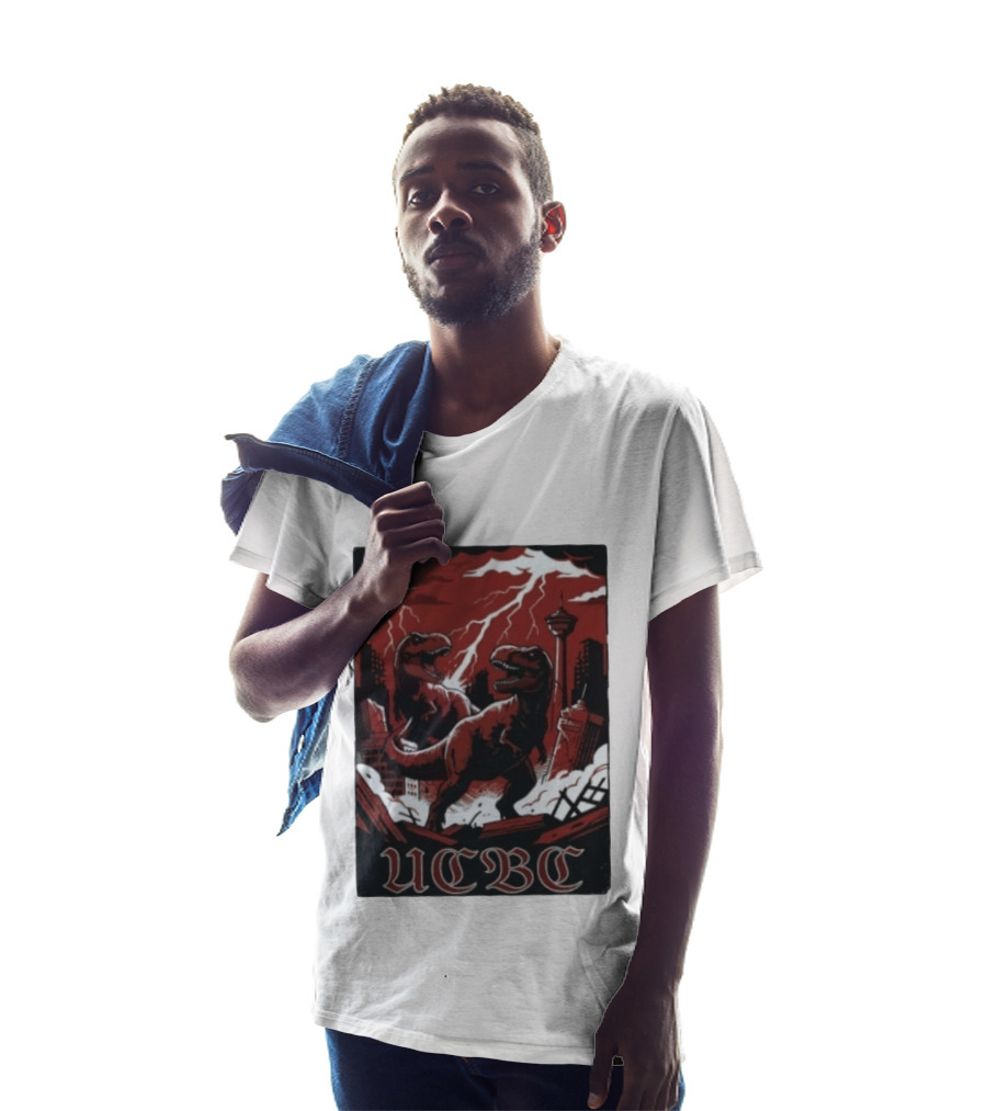 UCalgary UCBC Bhangra Rex Dinosaur City Destruction T-Shirt