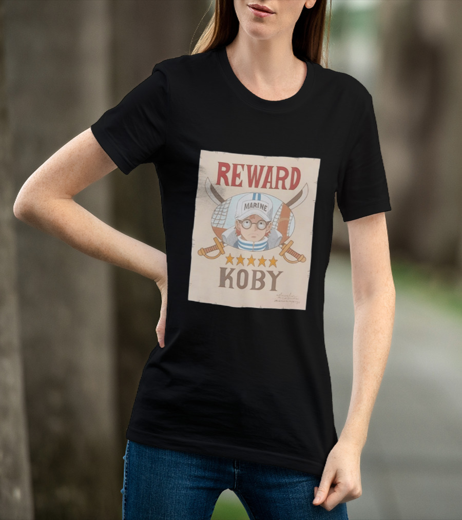Reward Marine Koby One Piece Anime Five Stars T-Shirt