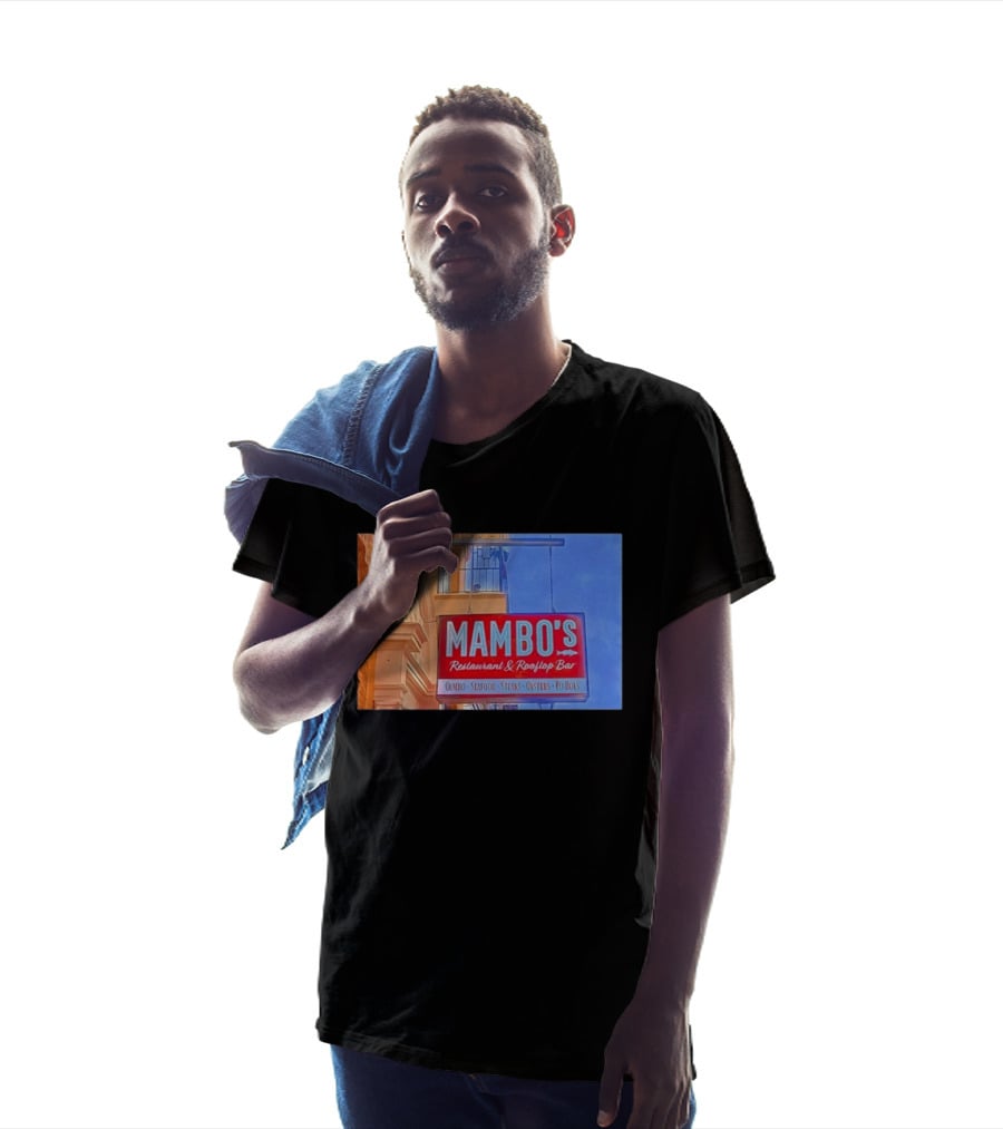 Mambo's Restaurant And Rooftop Bar Gumbo Seafood Steaks Oysters Po Boys T-Shirt