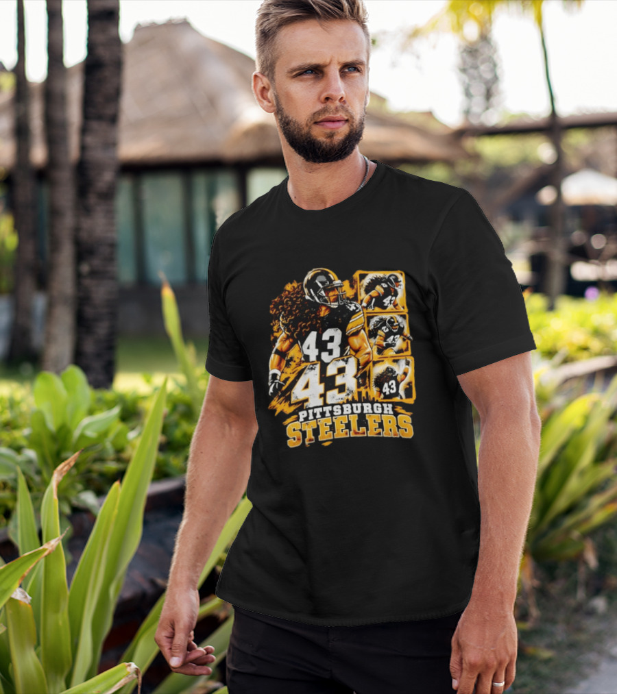 Troy Polamalu 43 Pittsburgh Steelers Football Legend T-Shirt