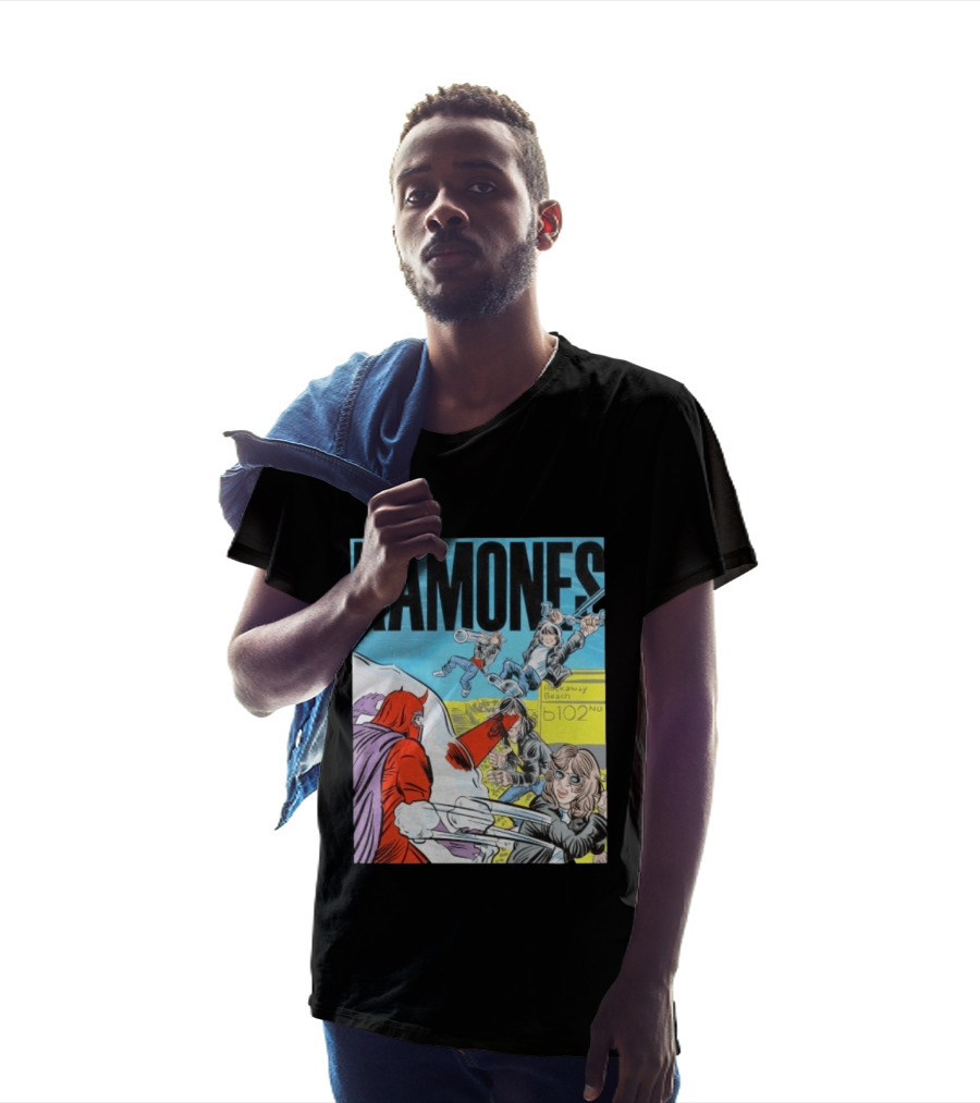 Ramones Rockaway Beach Comic Jack Kirby Style 102nd Street T-Shirt