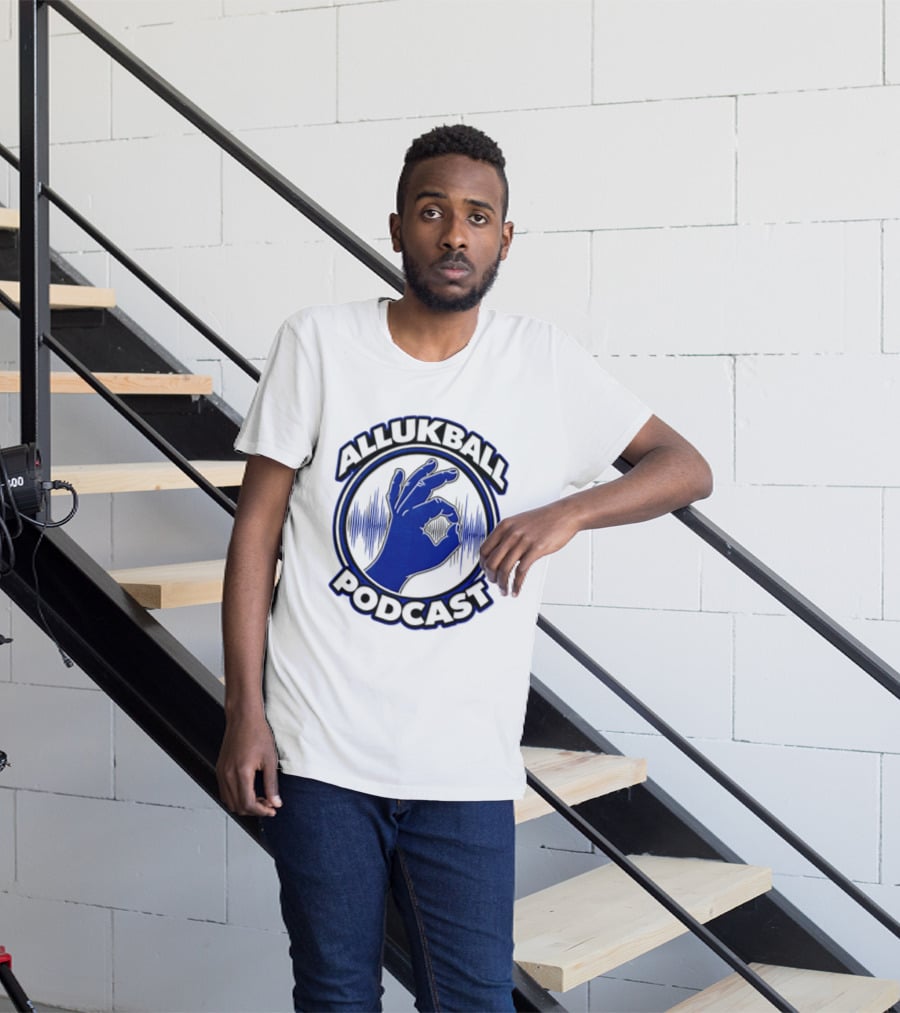Allukball Podcast Logo Hand Gesture With Sound Waves T-Shirt