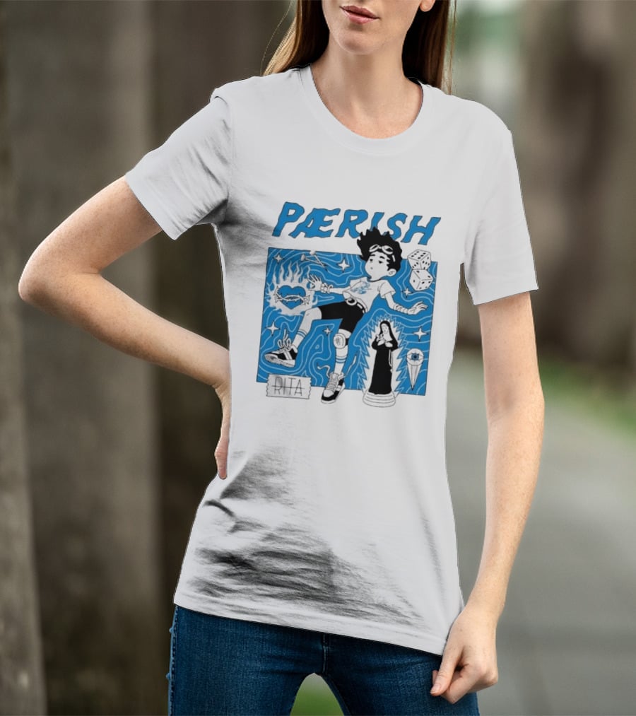 Paerish Escaping The Vapour Clouds Rita Dice Nun Statue T-Shirt