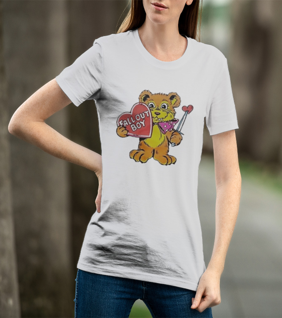 Fallout Boy Every Lover's Got A Little Dagger In Their Hand Bear Holding Heart T-Shirt