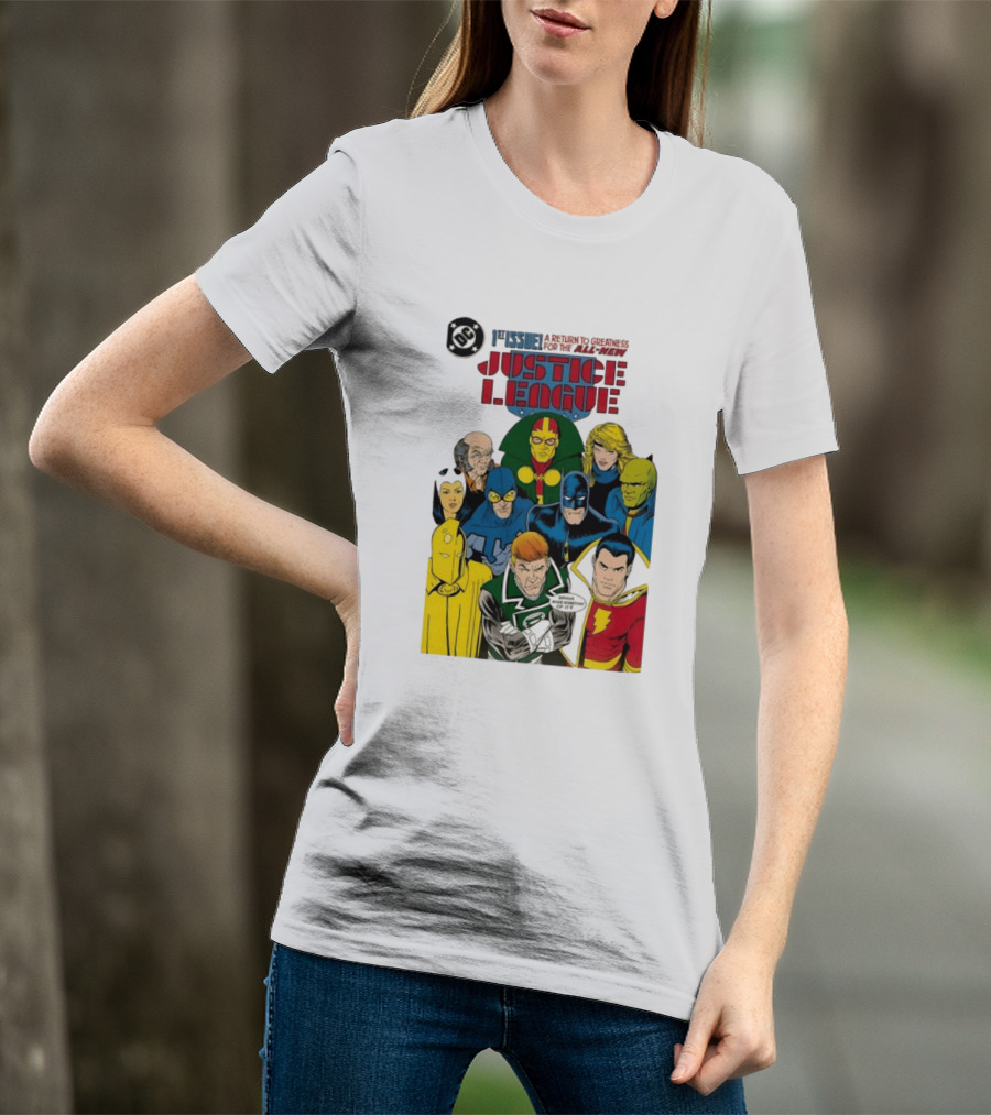 Justice League 1st Issue A Return To Greatness DC Comics Icons Bold Cover T-Shirt