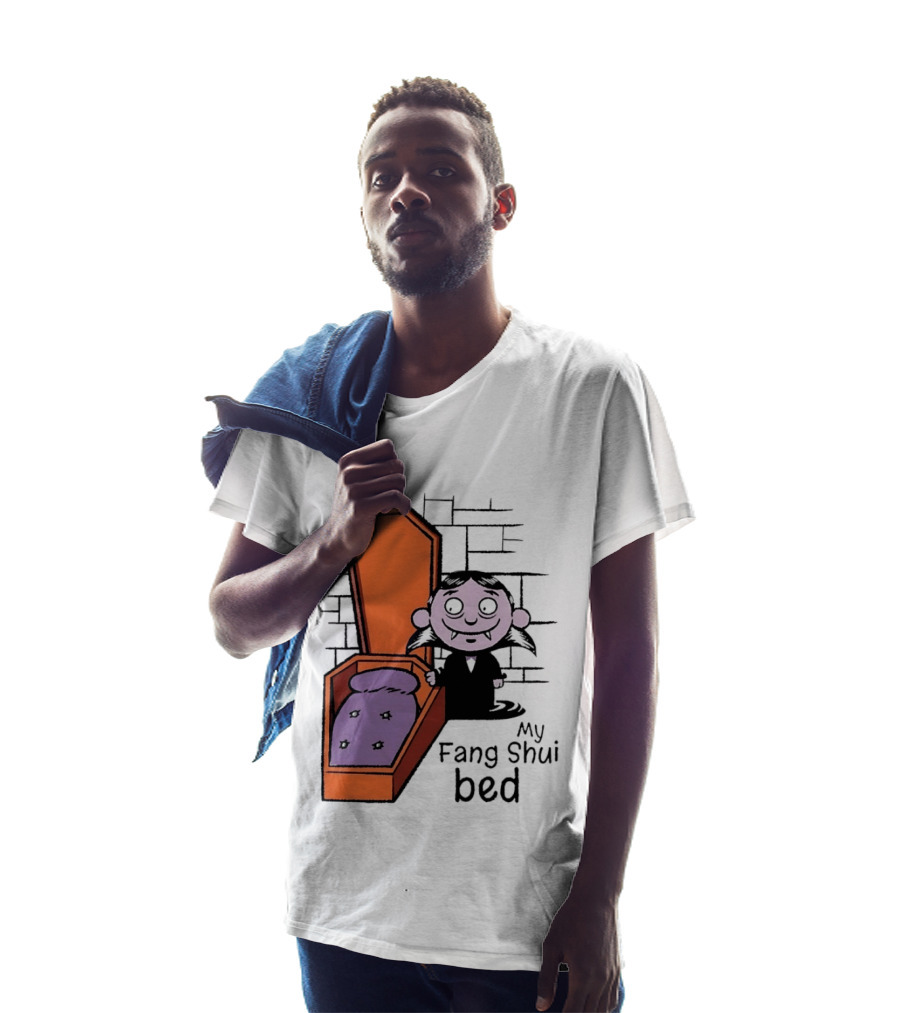 My Fang Shui Bed Vampire Coffin Pun Gothic T-Shirt