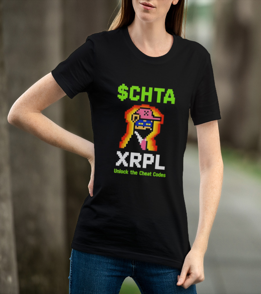 $CHTA XRPL Unlock The Cheat Codes Pixel Art Gamer Crypto T-Shirt