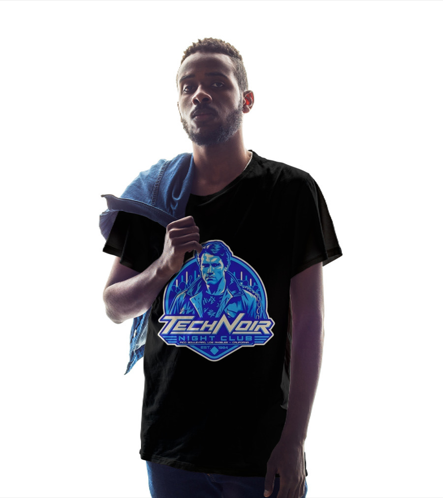 Arnold Schwarzenegger Tech Noir Night Club Pico Boulevard Los Angeles California Est 1984 T-Shirt