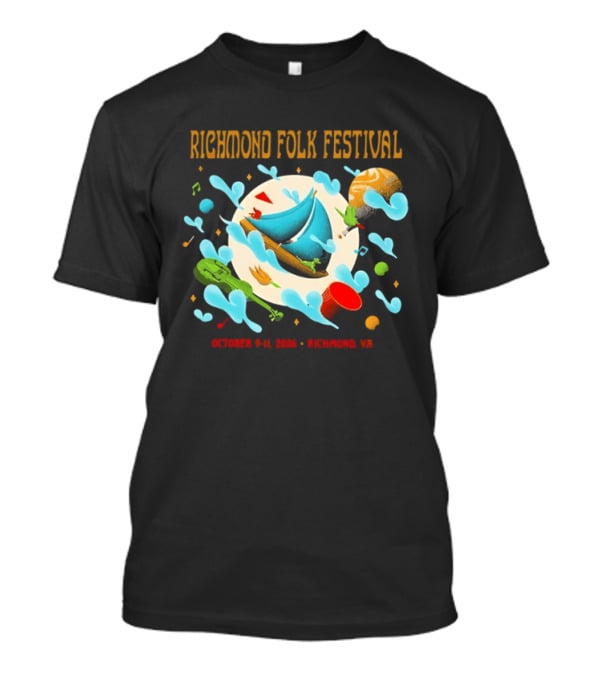 Richmond Folk Festival October 9 11 2026 Richmond VA Music And Food Celebration T-Shirt