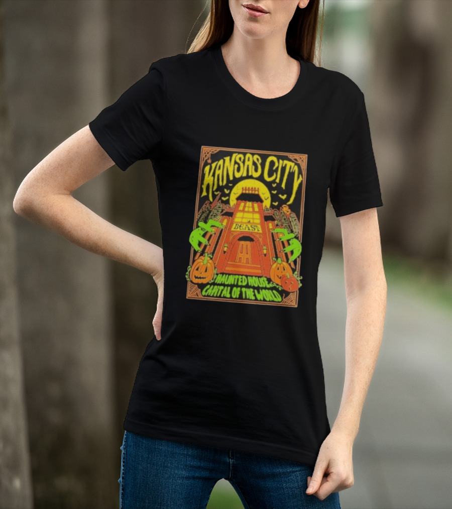 Kansas City Beast Haunted House Capital Of The World Halloween T-Shirt
