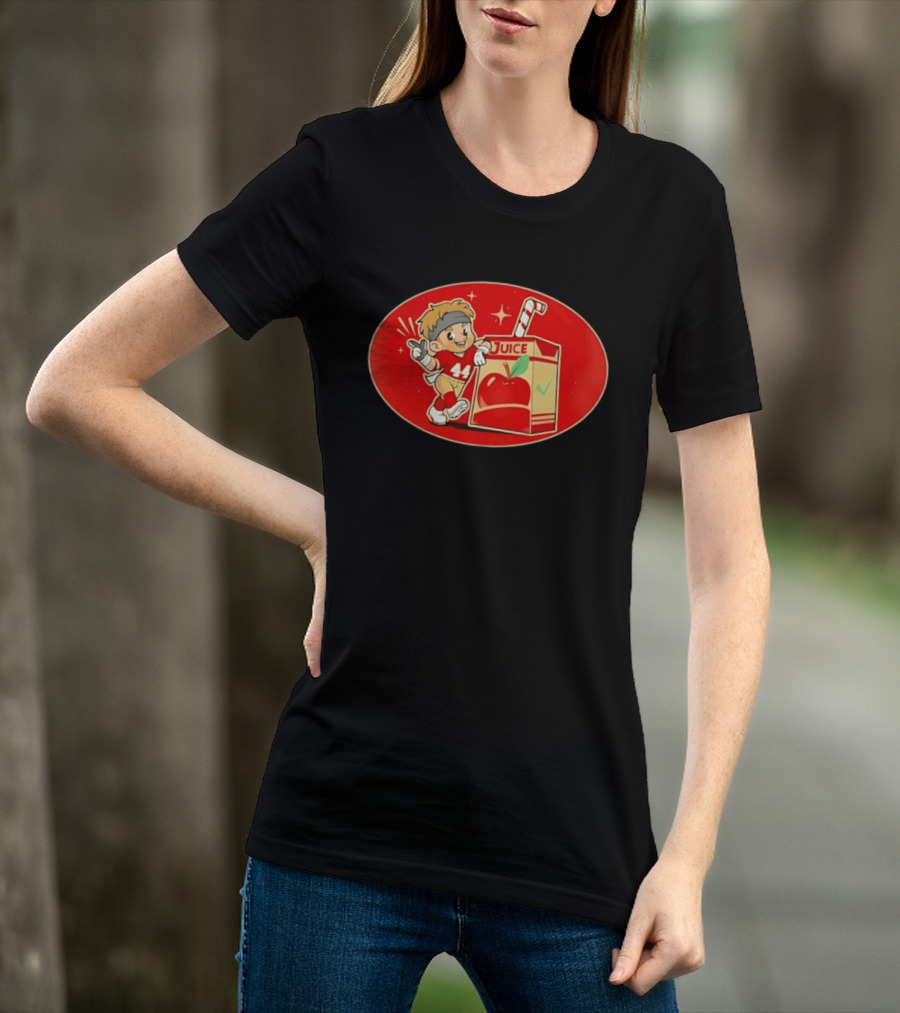 San Francisco 49ers Kyle Juszczyk Juice Box Cartoon 44 Football Player T-Shirt