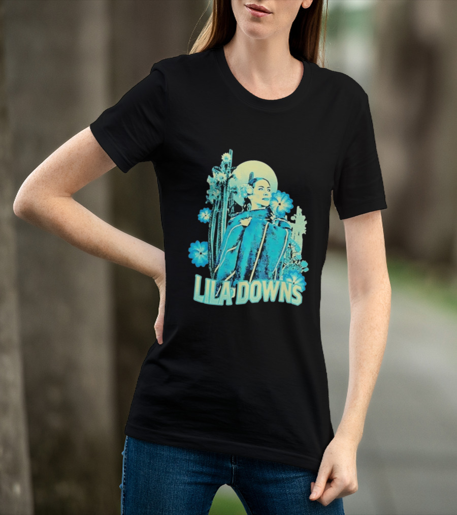 Lila Downs Mexican Cactus Floral T-Shirt