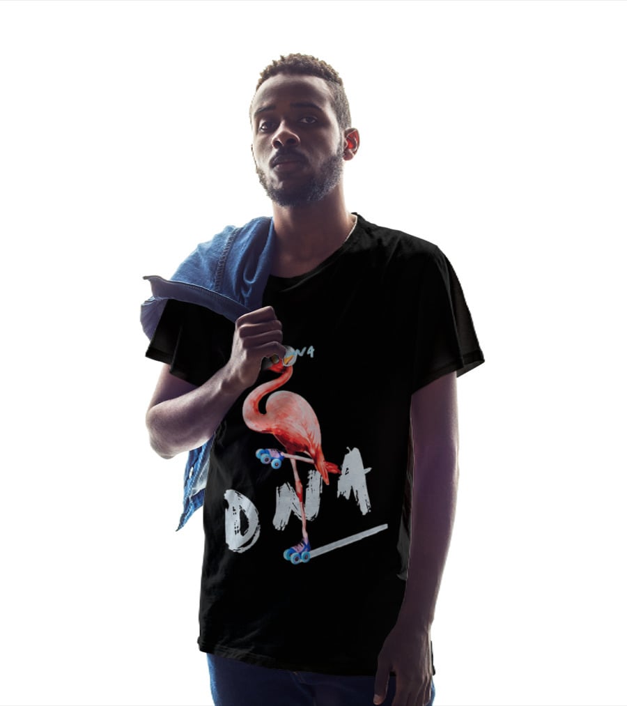 DNA Flamingo Roller Skates Fun Night T-Shirt