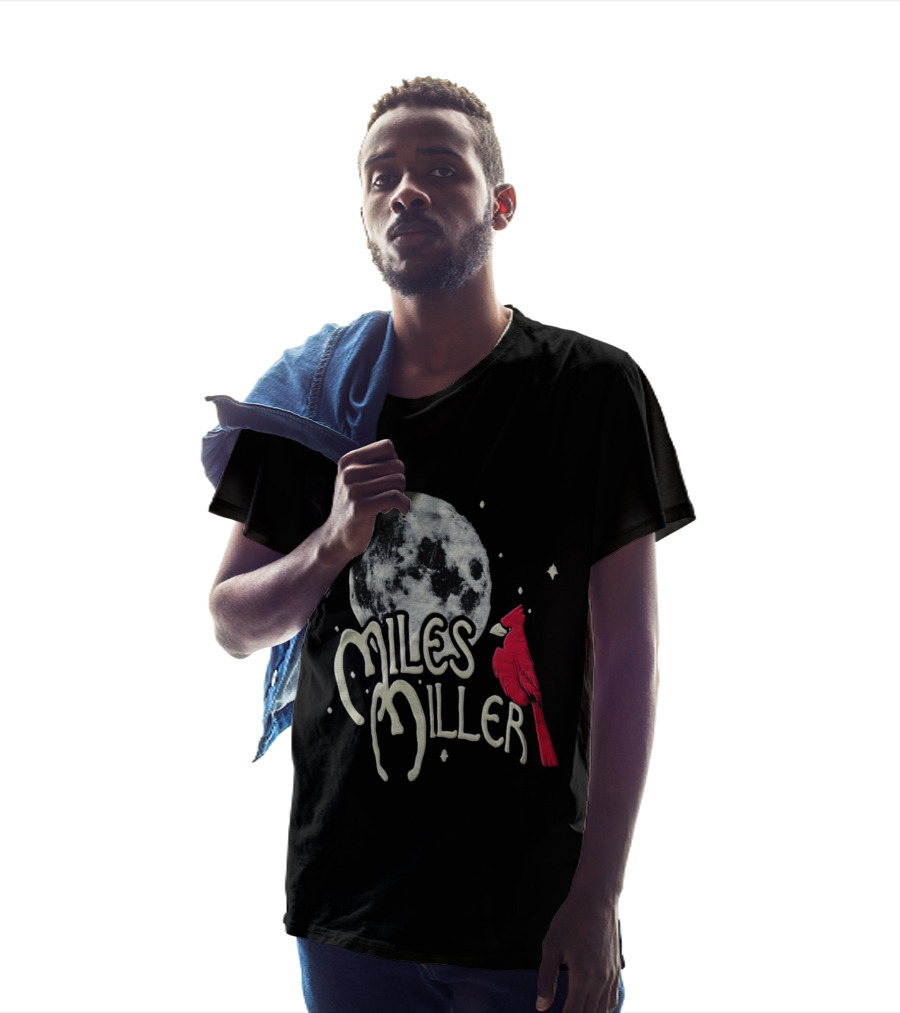 Miles Miller Cardinal Bird Moon Stars T-Shirt