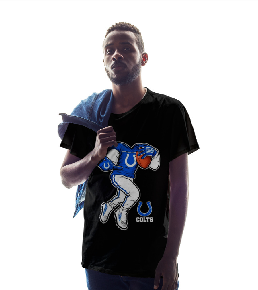 Indianapolis Colts Toddler Yard Rush II Football Player Colts Horseshoe T-Shirt