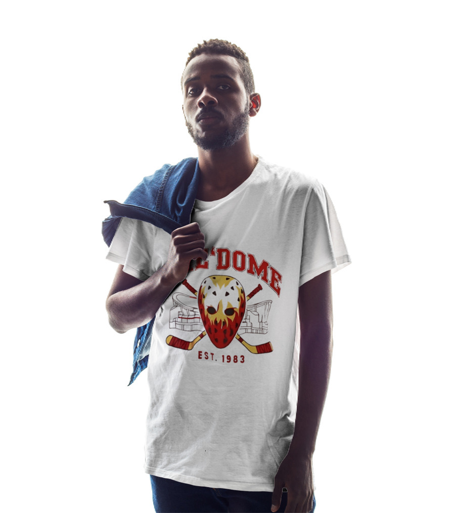 The Dome Est 1983 Hockey Mask Crossed Sticks Arena T-Shirt