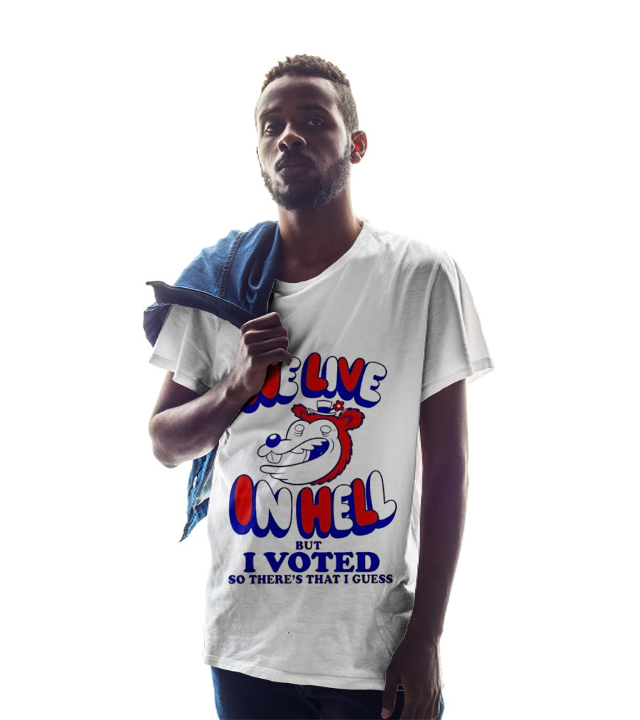 We Live In Hell Cartoon Character Voting T-Shirt