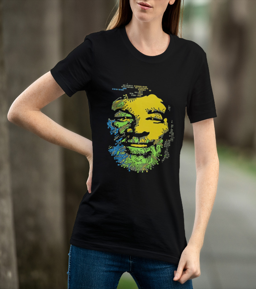 Bob Marley Reggae Circuit Face Yellow Green Blue T-Shirt