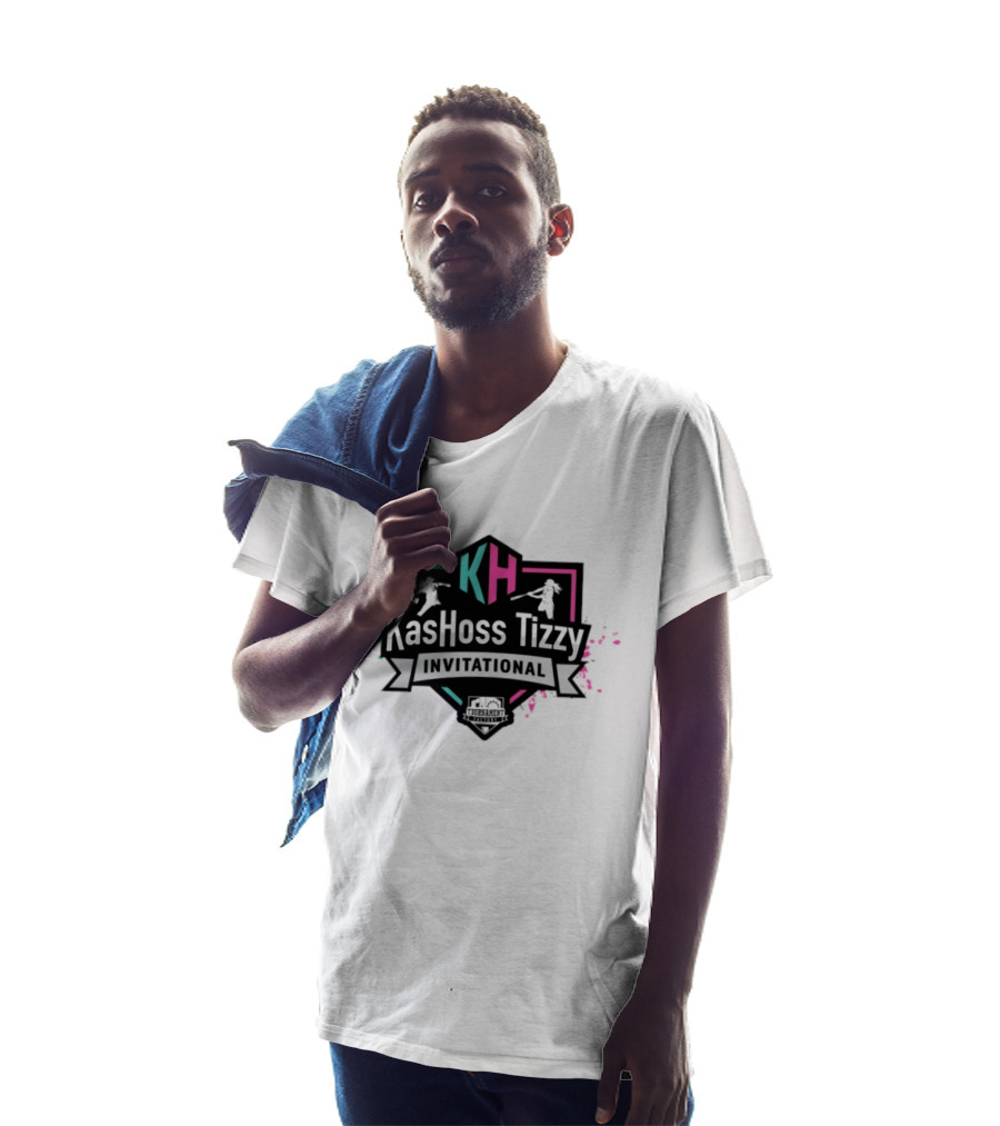 KasHoss Tizzy Invitational Softball Event KH Logo With Colorful Splash T-Shirt