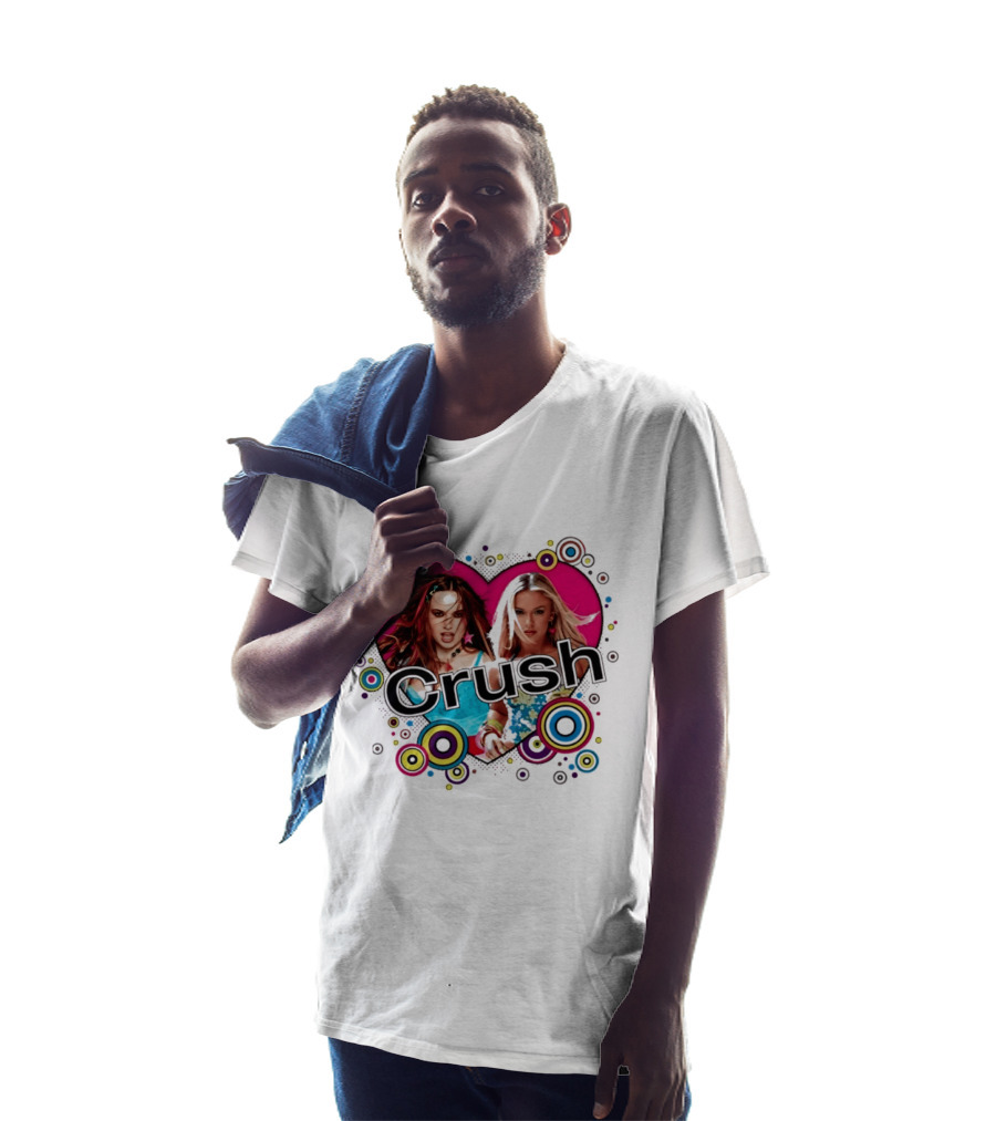 Crush Y2K Aesthetic Heart 2000s Nostalgia Bold Retro Circles T-Shirt