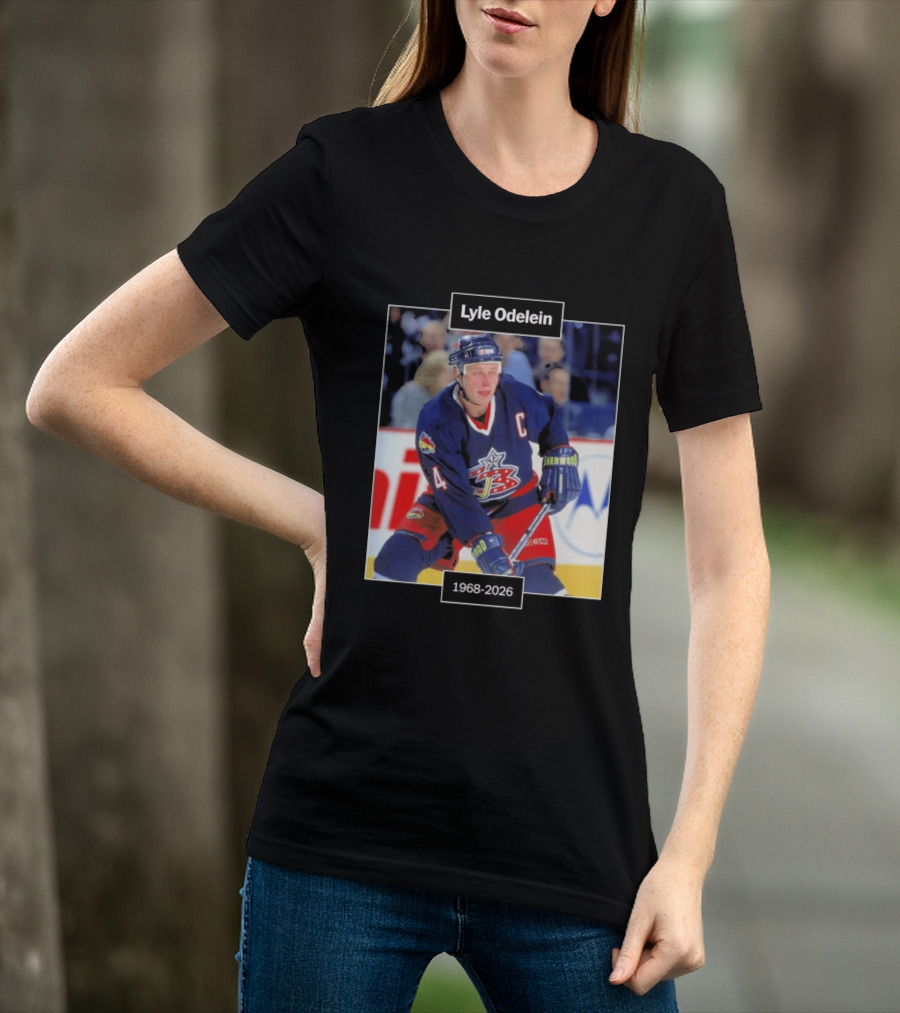 Lyle Odelein Hockey Player 1968 2026 Memorial T-Shirt