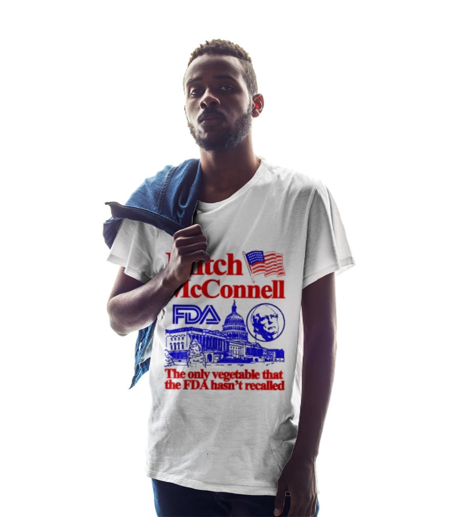 Mitch McConnell FDA Capitol Building USA Flag Vegetable Recall T-Shirt